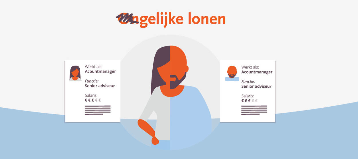 Illustratie gelijke lonen