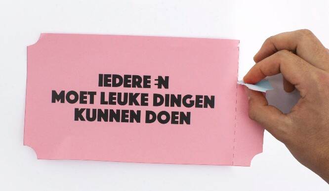 Tekst: Iedereen moet leuke dingen kunnen doen