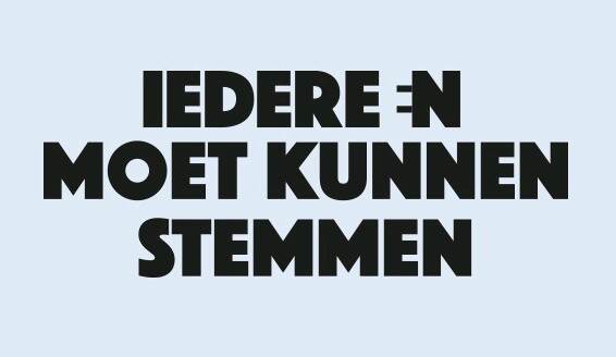 Tekst: Iedereen moet kunnen stemmen