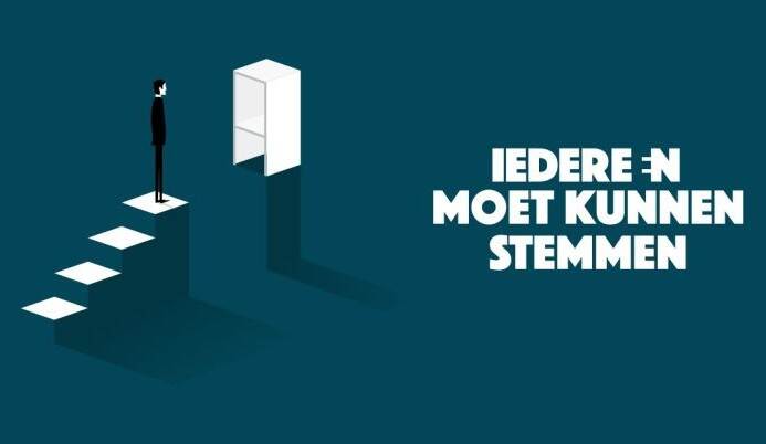 Tekst: Iederen moet kunnen stemmen