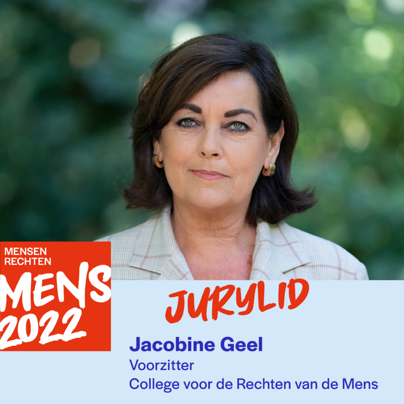Jacobine Geel, voorzitter College voor de Rechten van de Mens, jurylid MensenrechtenMens 2022.