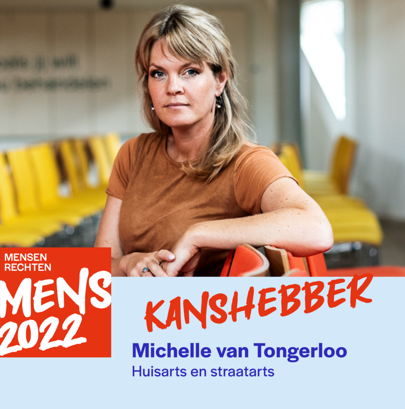 Michelle van Tongerloo, kanshebber voor de prijs van MensenrechtenMens 2022.